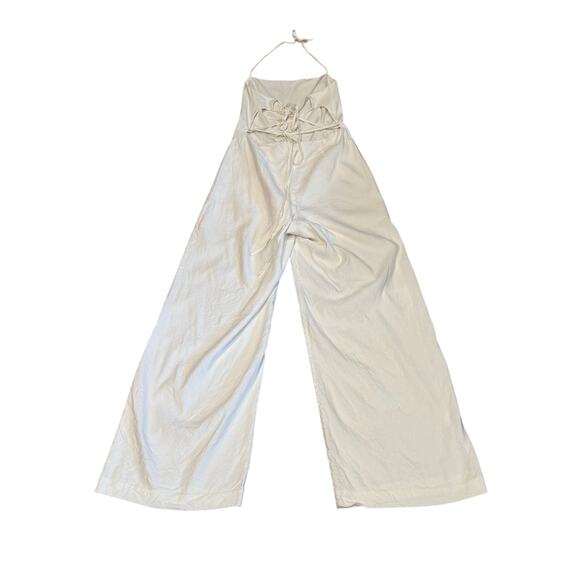 Guess Women's 10 Kora White Linen blend backless jumpsuit Classic Formal Party - Picture 5 of 14